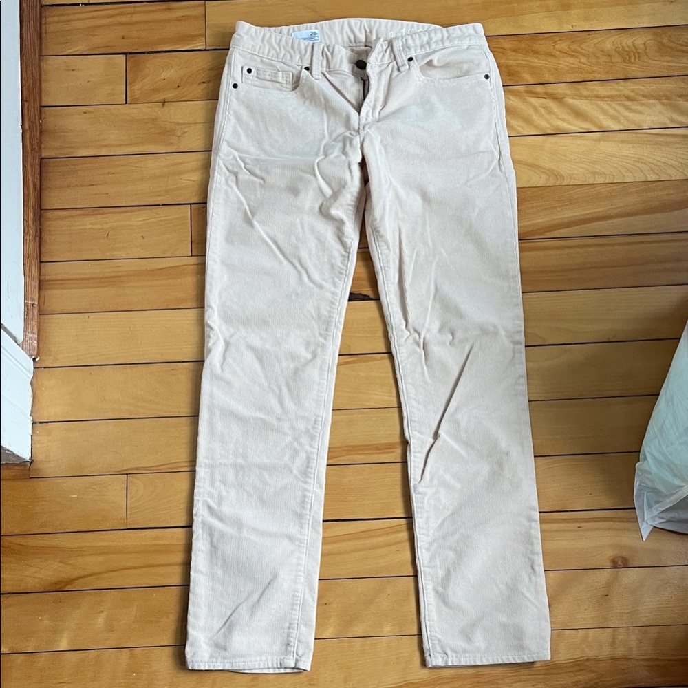 Women's Cream Straight Leg Pants